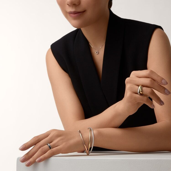 Подвеска Cartier Trinity pendant с бриллиантами