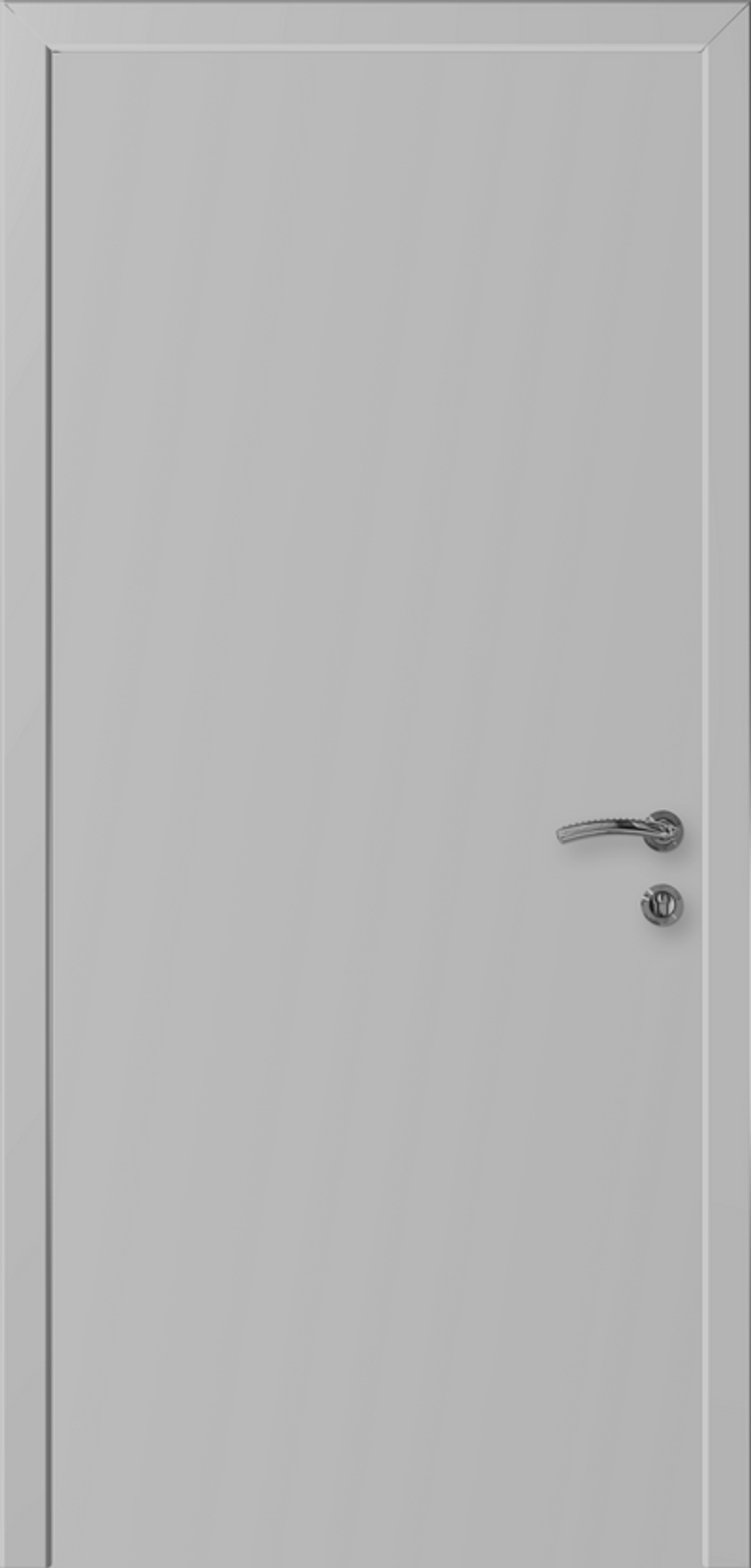 Дверь влагостойкая пластиковая KAPELLI classic Гладкая серая RAL 7047 + коробка