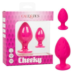 Набор из двух розовых анальных пробок Cheeky (Цвет: розовый)
