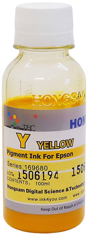 Чернила DCTec — HONGSAM пигментные для Epson серия: 169680 - Yellow (Желтый) 100 мл. Чернила DCTec — HONGSAM пигментные для Epson серия: 169680 - Yellow (Желтый) 100 мл.