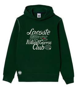 Мужская теннисная кофта Lacoste SPORT Roland Garros Edition Hoodie - green