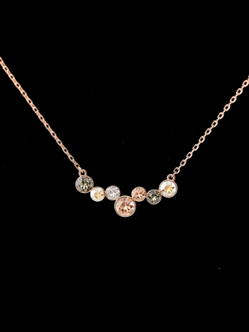 Колье-дуга Эльза с кристаллами Swarovski шампань