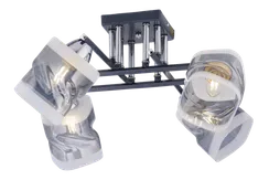 Люстра потолочная Rilon 74333/4 CHROME+GRAY, 4×40 Вт, серая и хромированная
