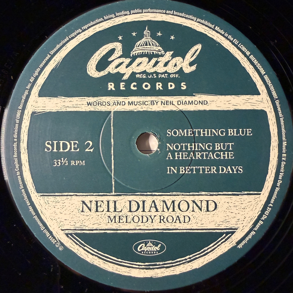 Neil Diamond ‎– Melody Road 2LP (Европа 2014г.)