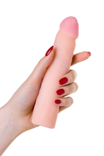 Женский страпон с вагинальной пробкой Woman Strap - 18 см. (Цвет: телесный)