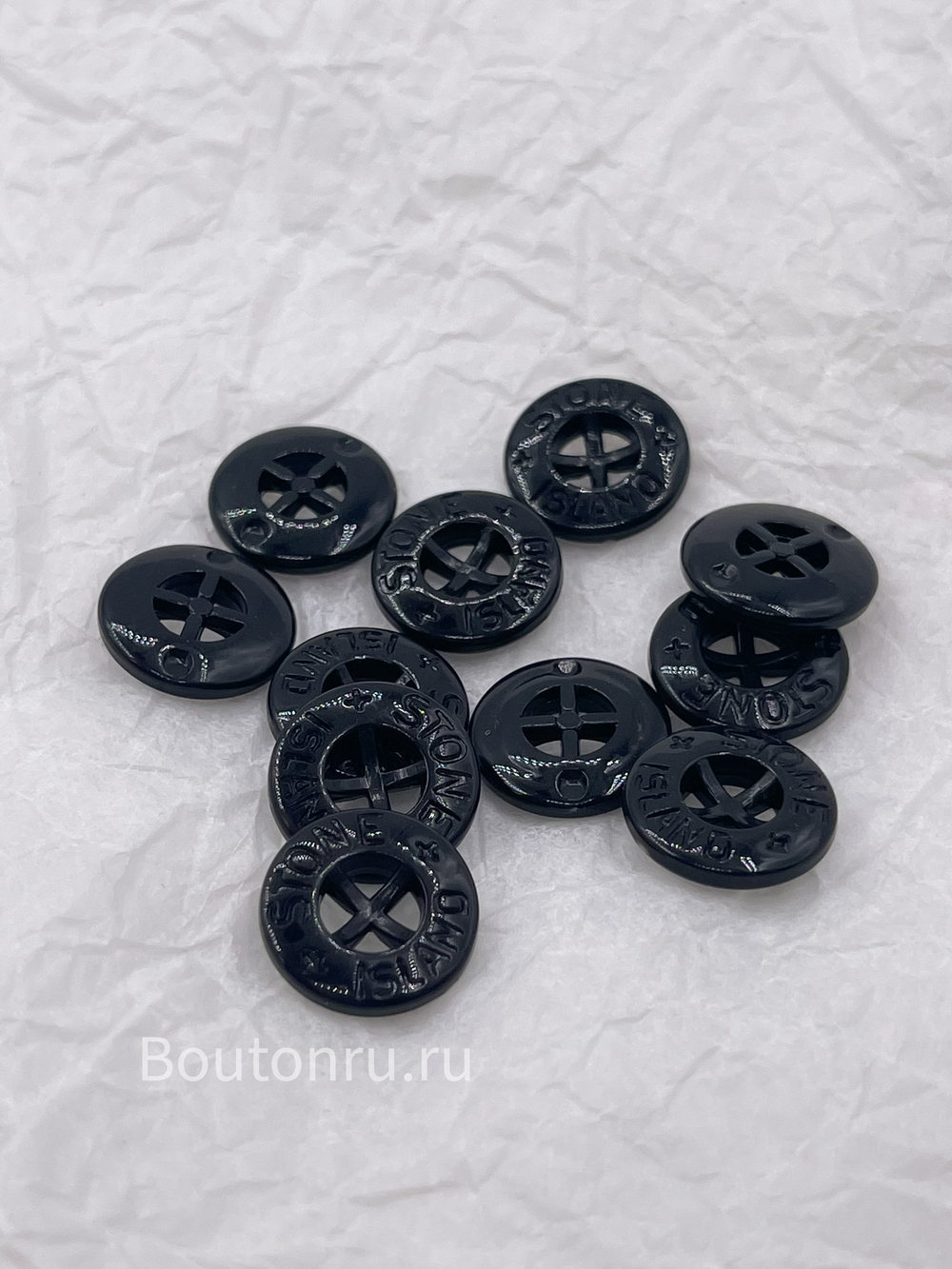 Пуговицы на прокол черные SI (Стоун Ай.)