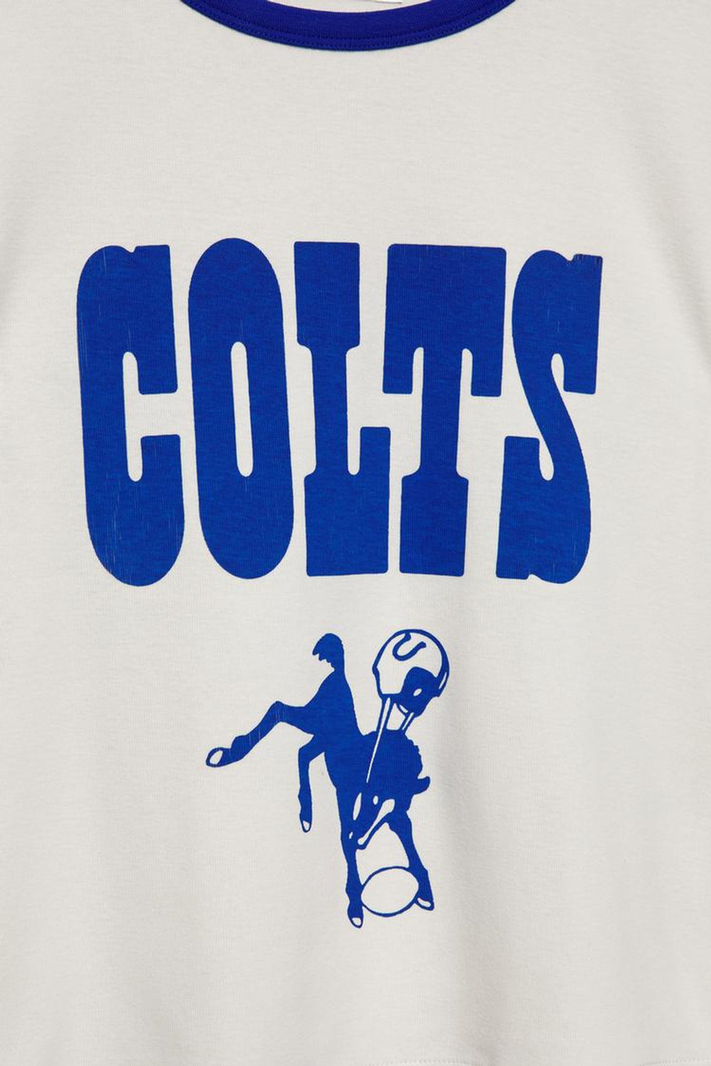PULL&BEAR Футболка в рубчик NFL Colts, цвет льда
