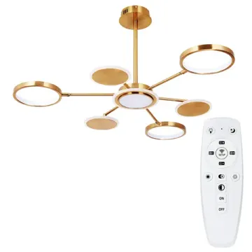 Люстра на штанге с пультом ДУ 60W 3000-6400K A1363PL-6PB медный Sienna Arte Lamp