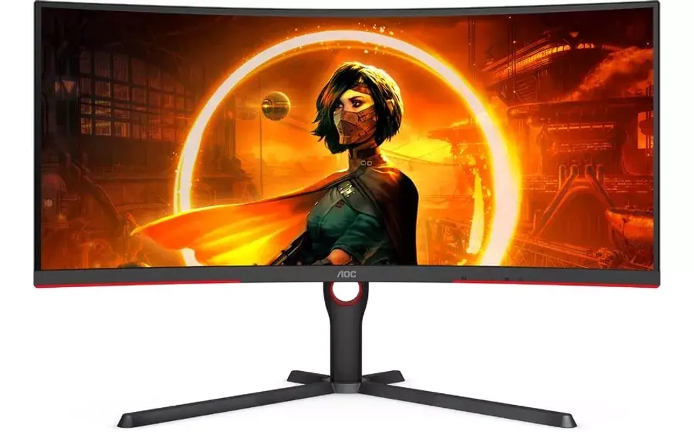Монитор AOC 34" CU34G3S Black-Red, изогнутый
