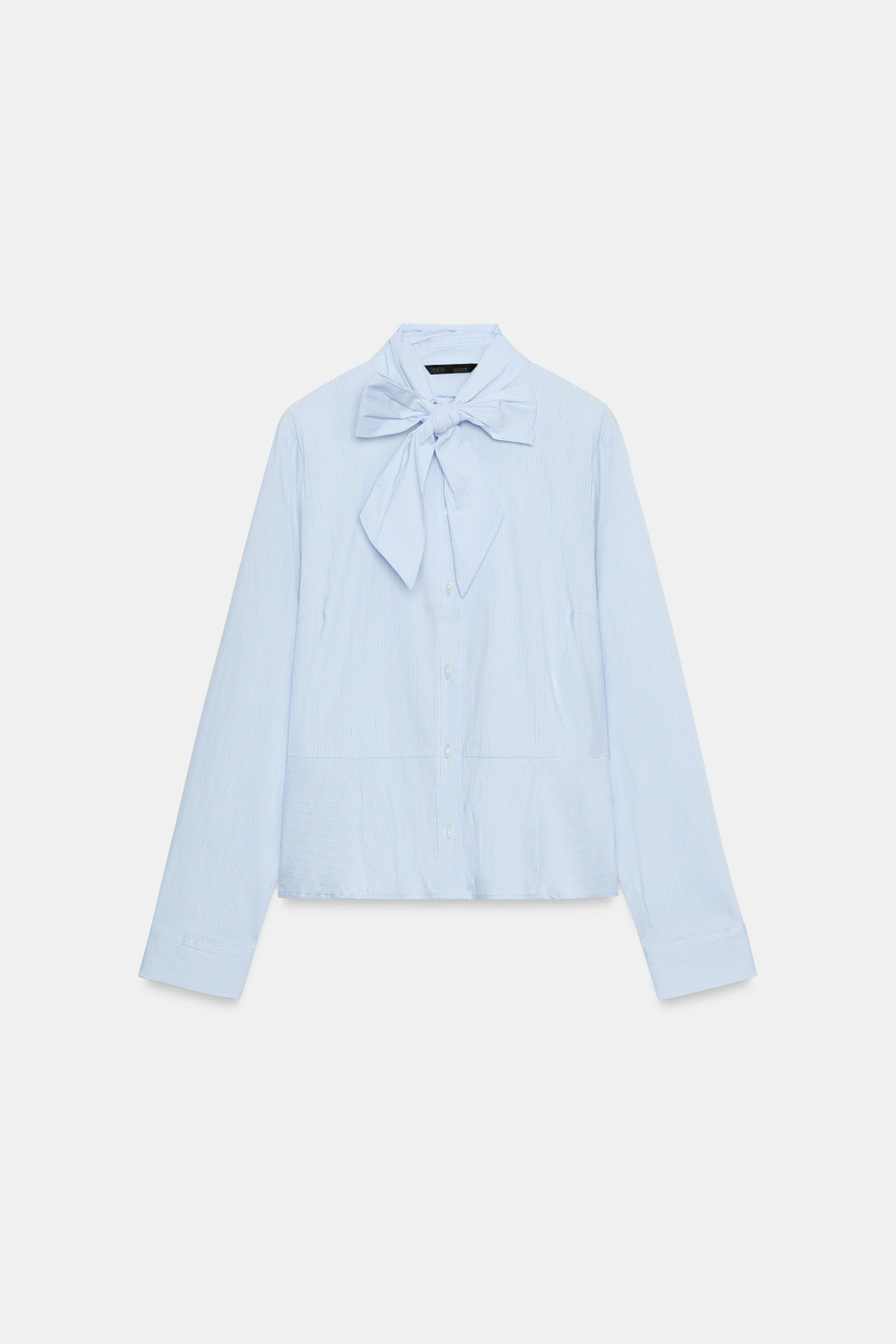РУБАШКА В ПОЛОСКУ С ЗАВЯЗКОЙ — ZARA