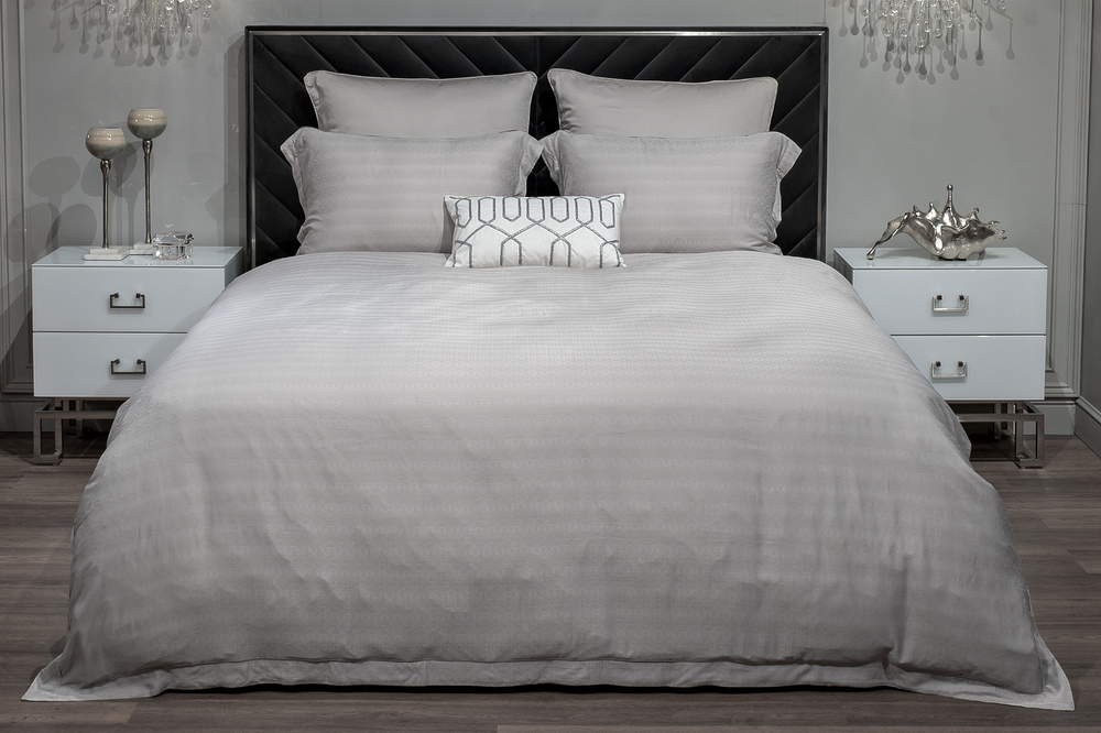 Постельное белье 1.5 спальное Garda Decor Гарда серое