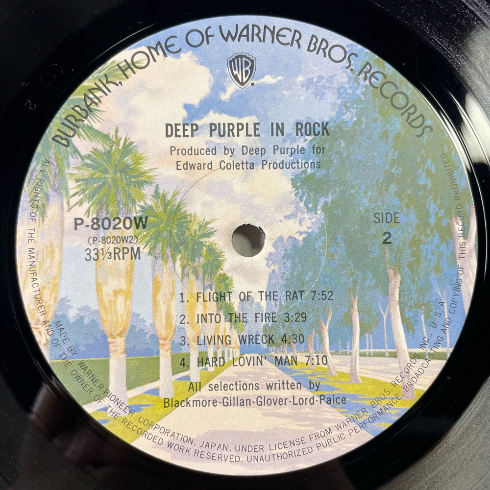 Винтажная виниловая пластинка LP Deep Purple In Rock (Япония 1974) (Без Оби)
