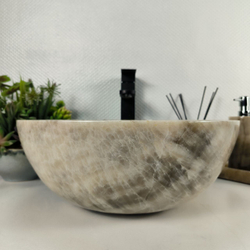 Раковина из оникса Bowl Grey BO-64545 40x40x15 из натурального камня