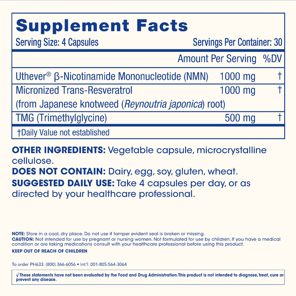 ProHealth Longevity, NMN Pro™, комплекс с NMN, 120 капсул