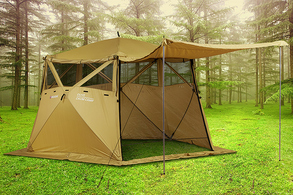 Шатер Higashi Chum Camp Olive (325х325см по диагонали).