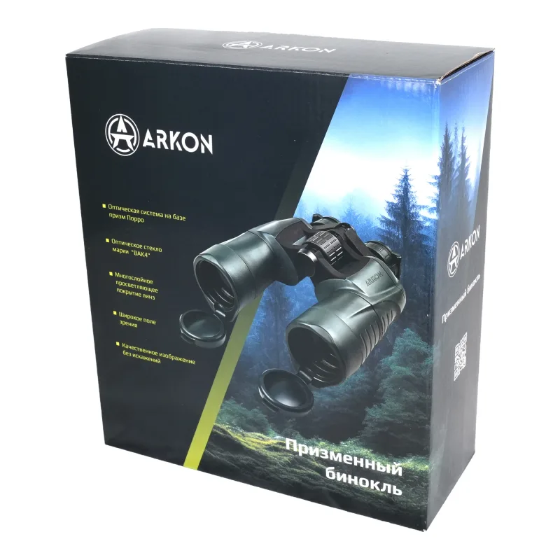 Призменный бинокль ARKON 10x50 / АРКОН 10 50 - фирменная упаковка и коробка