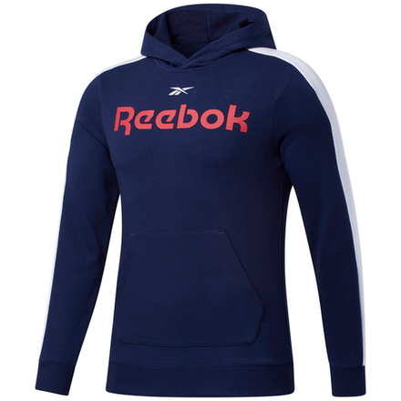 Мужская теннисная толстовка Reebok Training Essentials Linear Logo Hoodie M - vector navy