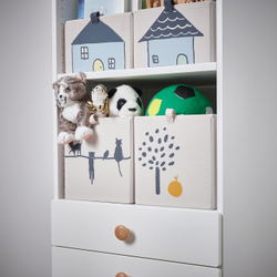 IKEA BARNDRÖM  (ИКЕА БАРНДРЁМ)  -  Коробка - бежевый 26х37х26 см