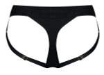 Черные трусики для насадок Heroine Lingerie Harness - size L (Размер: L) (Цвет: черный)