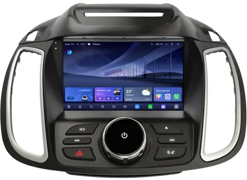 Магнитола для Ford Kuga 2 2012-2019 (без SYNC 3) - Kuberg QLed, Android 14, TS105, Быстрейшая, CarPlay, SIM-слот