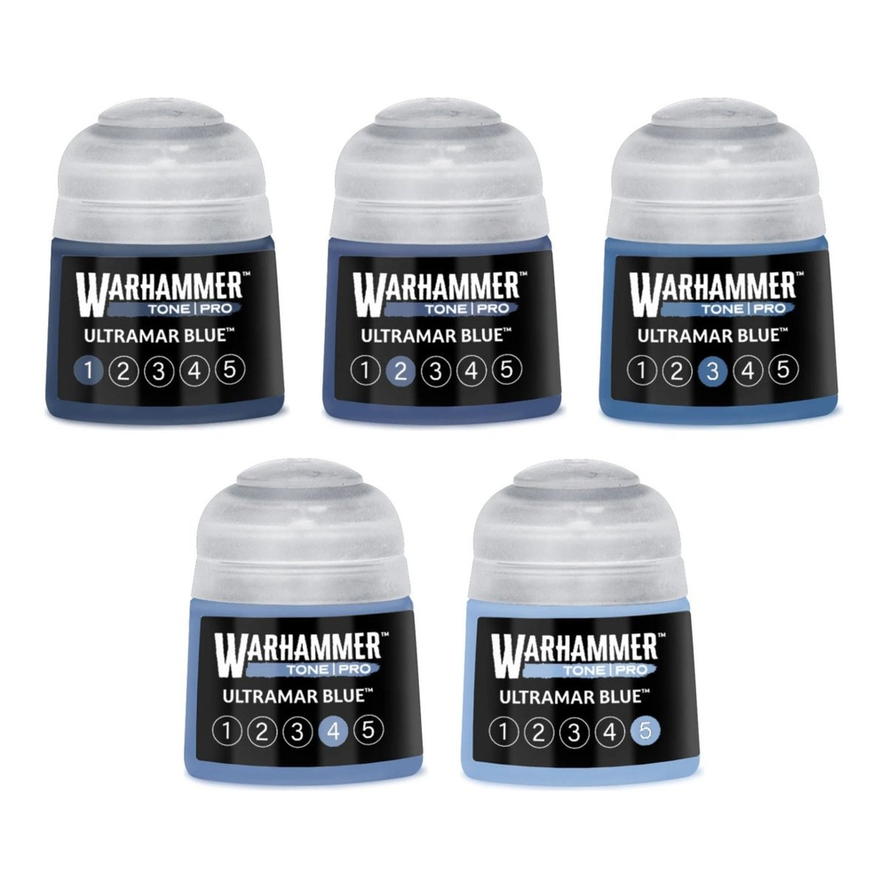 Набор красок Ultramar Blue — Warhammer Tone Pro, 5 × 12 мл (ПРЕДЗАКАЗ)