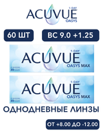 Однодневные контактные линзы Acuvue Oasys MAX 1-Day (комплект 60 линз)