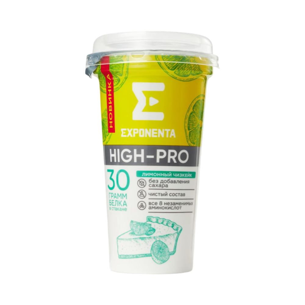 Напиток Exponenta High-pro обезжиренный 250г Лимонный чизкейк