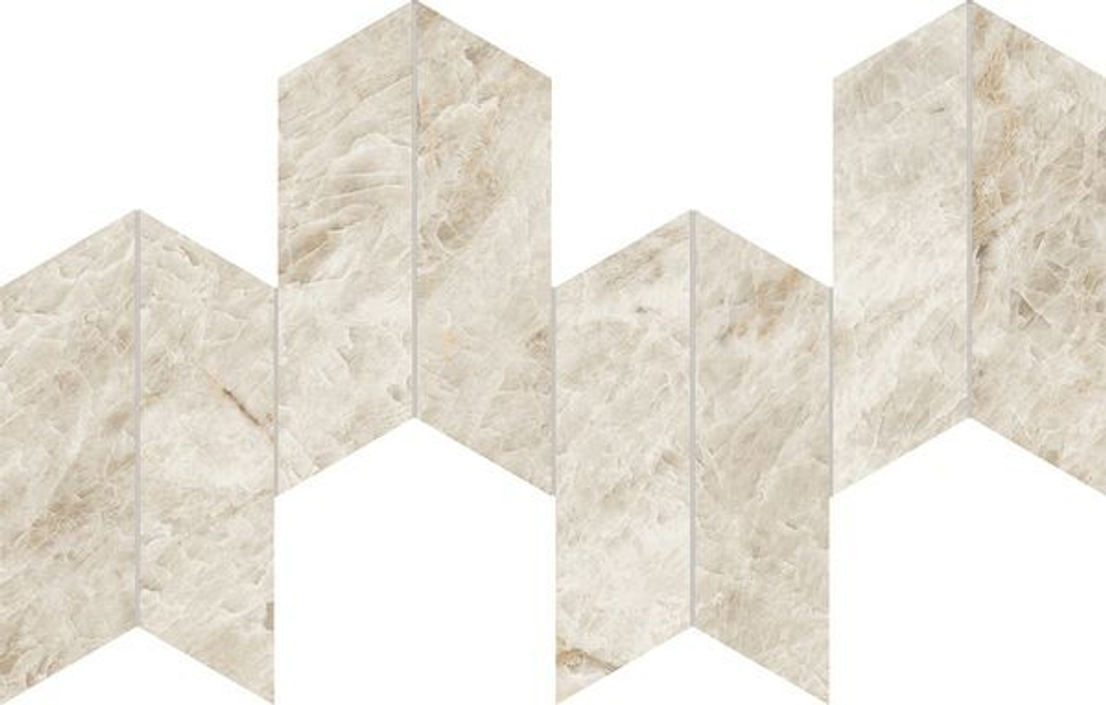 Мозаика/Керамогранит ATLAS CONCORDE MARVEL DIVA Taj Mahall Mosaico Chevron Velvet 17,5x46,3 AYD3 глянц.