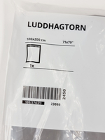штора для ванной IKEA LUDDHAGTORN, серая, 180х200 см (Из Финляндии)