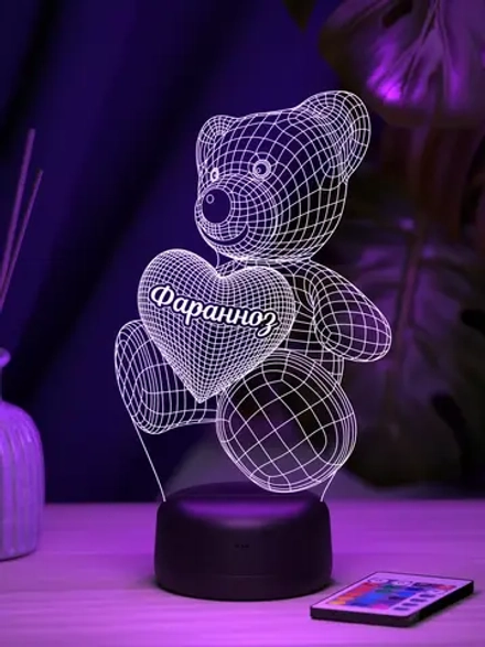 Ночник "Мишка с именем Фаранноза" - подарок девочке