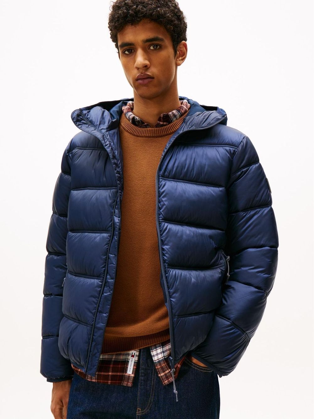 Куртка утепленная мужская TOMMY JEANS TJM HOODED LOGO PUFF