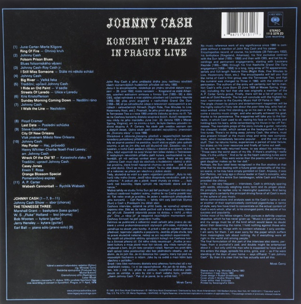 Johnny Cash / Koncert V Praze (In Prague Live)(Coloured vinyl)(LP)