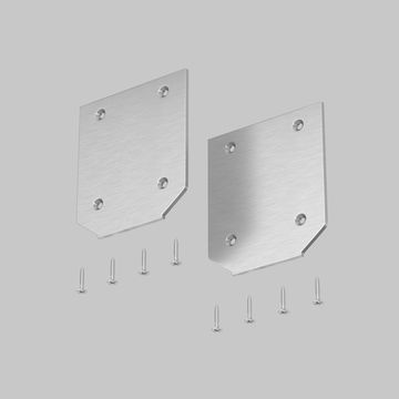 Заглушка торцевая к профилю 2шт TRA034MPEC-21S(N) серебро Accessories for tracks Exility Maytoni