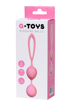 Вагинальные шарики A-Toys by TOYFA Rai, силикон, пудровый розовый, 17 см