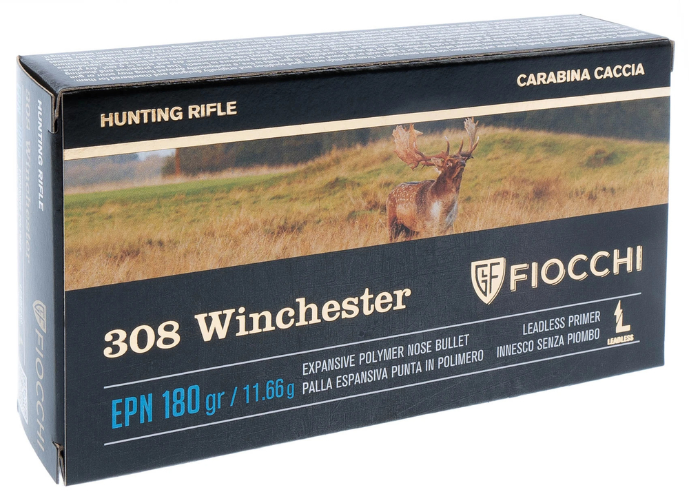 Патрон .308 Win Fiocchi EPN 11,6 гр. 180 grn., коробка 20 шт.