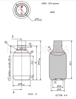 Флакон ПЭТ 100 мл (24) Аврора Коричневый