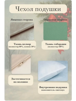 Подушка декоративная 40х40 Белочка Акулина в лесу велюр