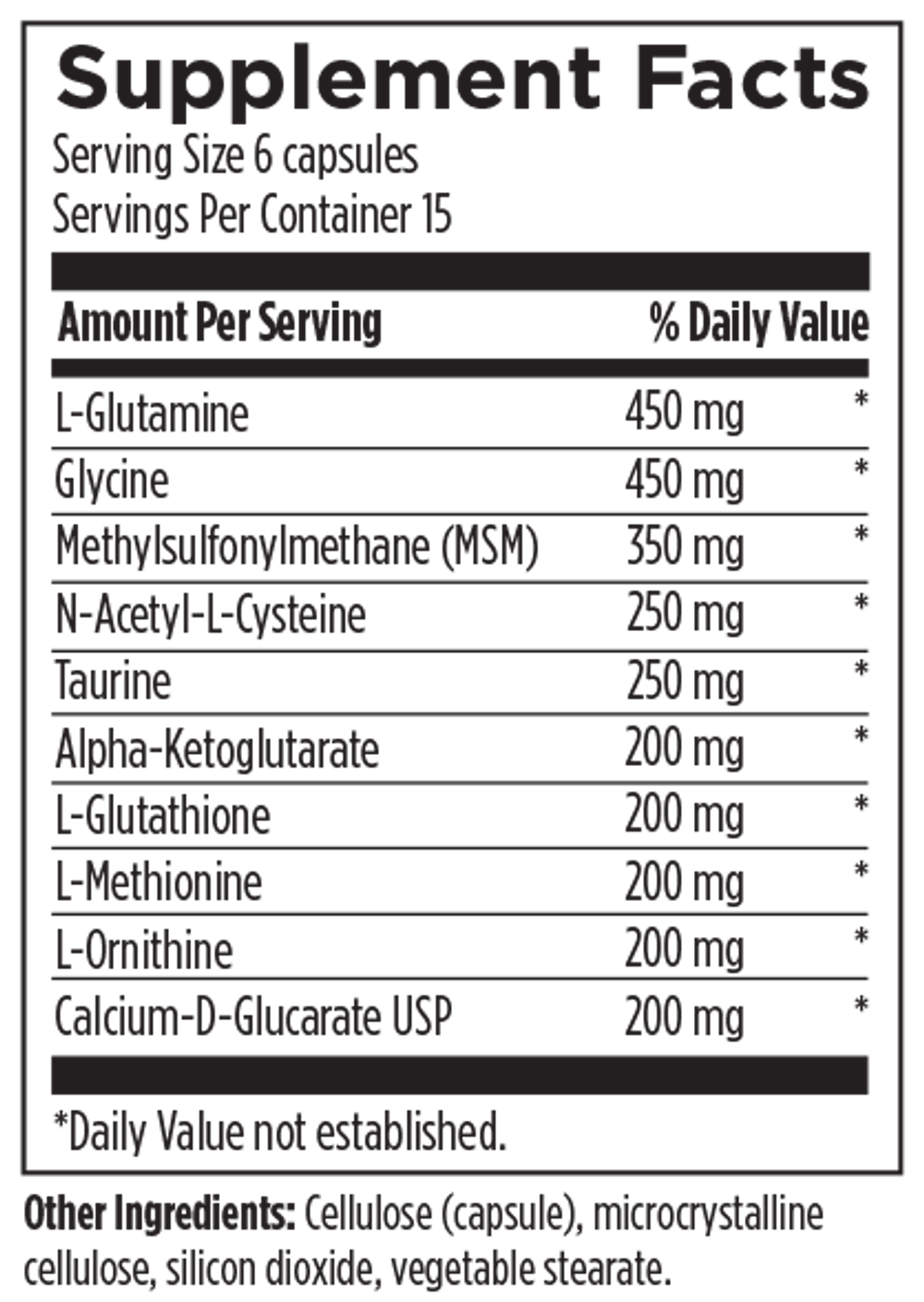 Designs for health Amino-D-Tox 180 vegcaps.