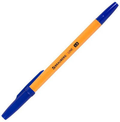 143331 Ручка шариковая BRAUBERG ORANGE Line Cиняя корпус оранжевый .узел 1мм (50шт) 143331