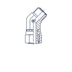 Соединение FN45 D06 ORFS 9/16 (обжатая гайка)