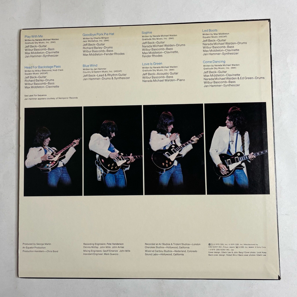 Винтажная виниловая пластинка LP Jeff Beck Wired (Japan 1976) (No Obi) Led Boots