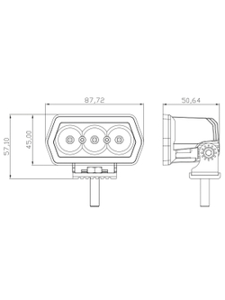 Светодиодная фара рабочего света РИФ 89 мм 15W LED