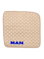 Ковры MAN TGX с 2-мя ящиками (автомат) (экокожа, бежевый, бежевый кант, синяя вышивка)