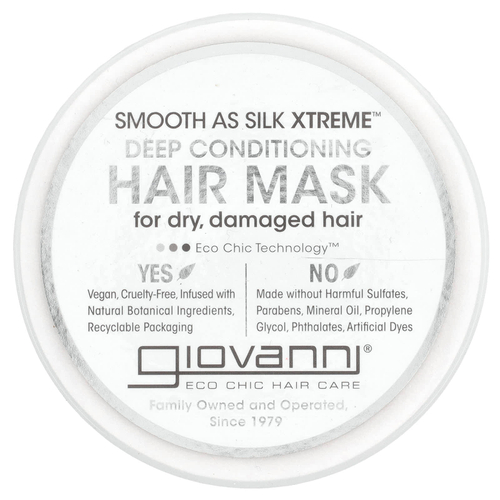 Giovanni, Smooth As Silk Xtreme ™, маска для волос глубокого кондиционирования, 295 мл (10 жидк. унц.)