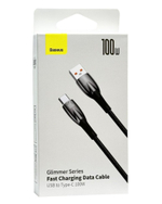 Usb Кабель-зарядка TYPE-C Baseus Glimmer Series 100W 1м CADH000401 чёрный