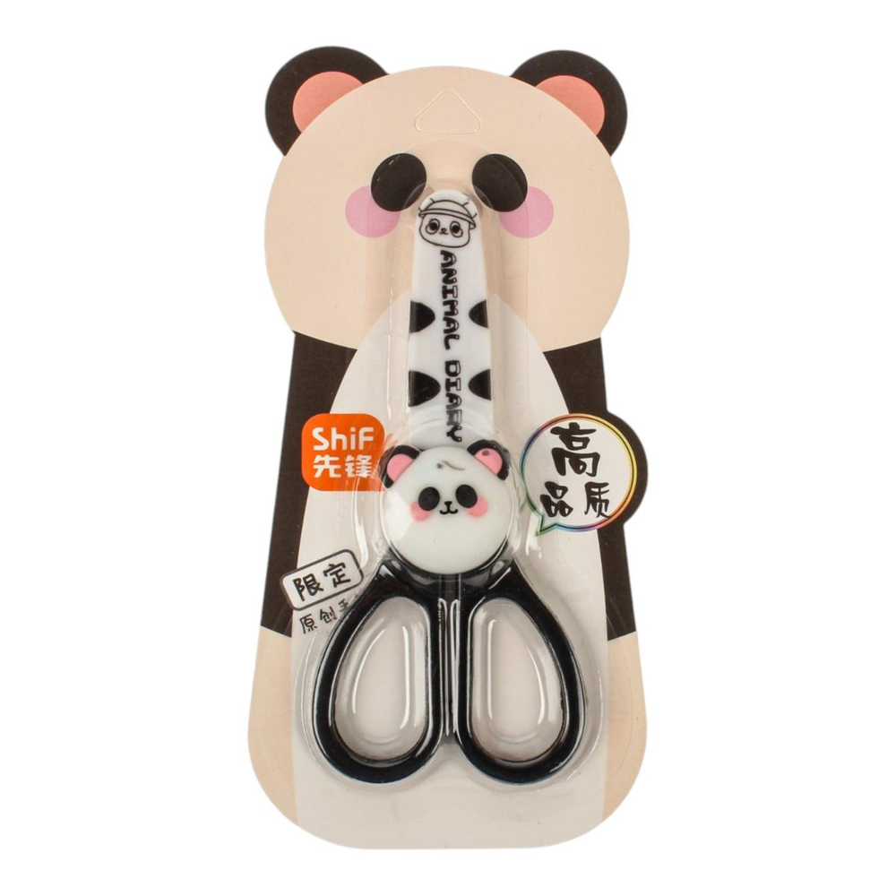 Ножницы "Зверята" с ПВХ игрушкой и пласт.футляром, микс, D-608B-2979