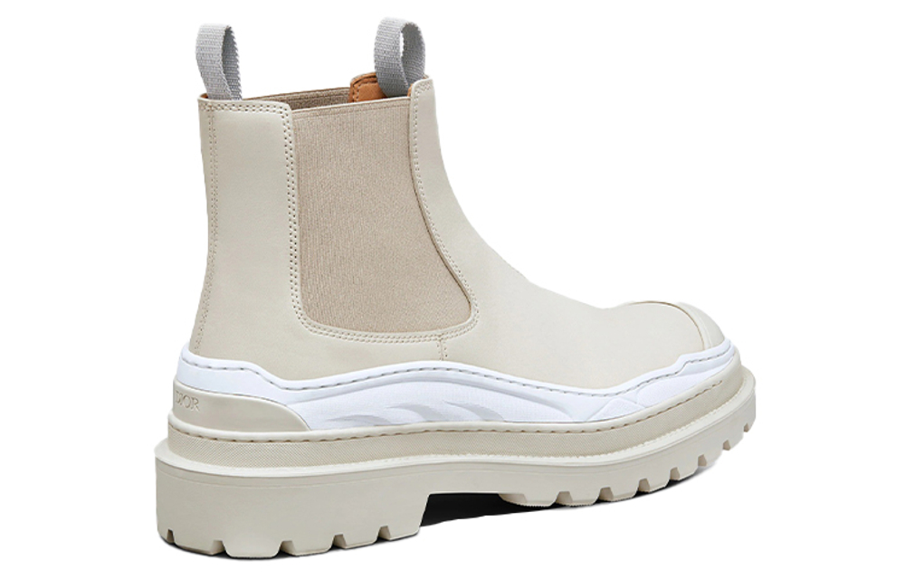 Sacai x DIOR Explorer And Sacai Chelsea Boots Men"s Ecru