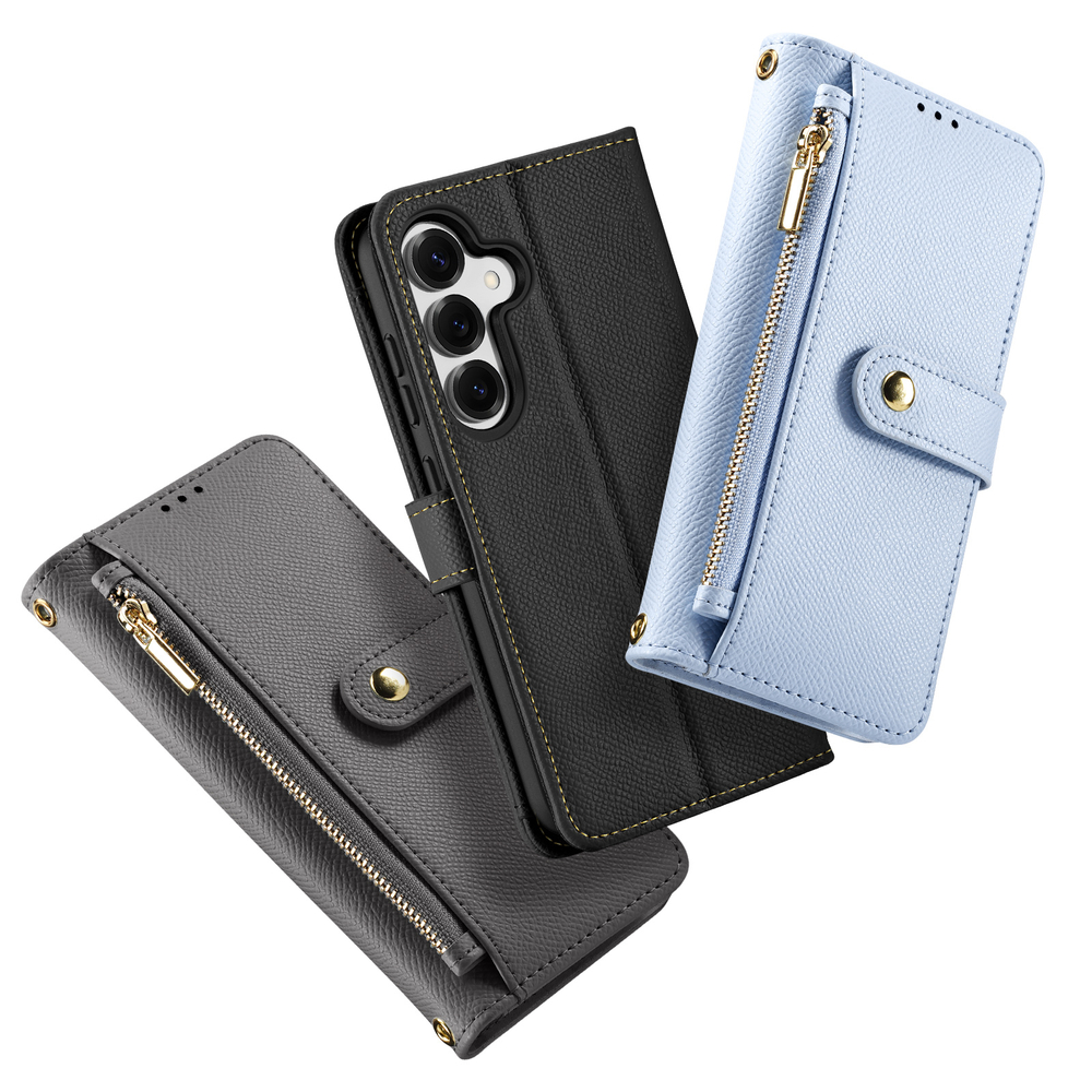 Чехол кошелек с MagSafe из TPU кожи от Dux Ducis для смартфона Samsung Galaxy S25+, серия Lawa Series Case