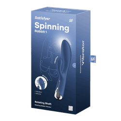 Вибратор кролик Satisfyer Spinning Rabbit 1, голубой