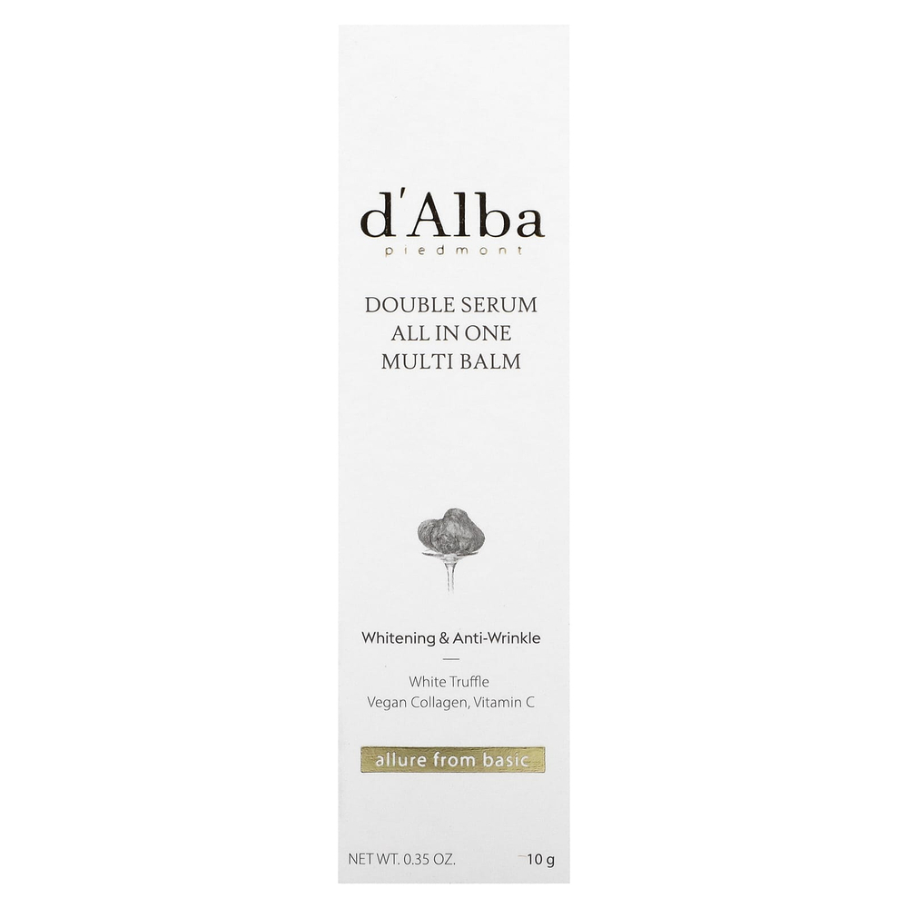 d'Alba, мультибальзам с двойной сывороткой, все в одном, 10 г (0,35 унции)